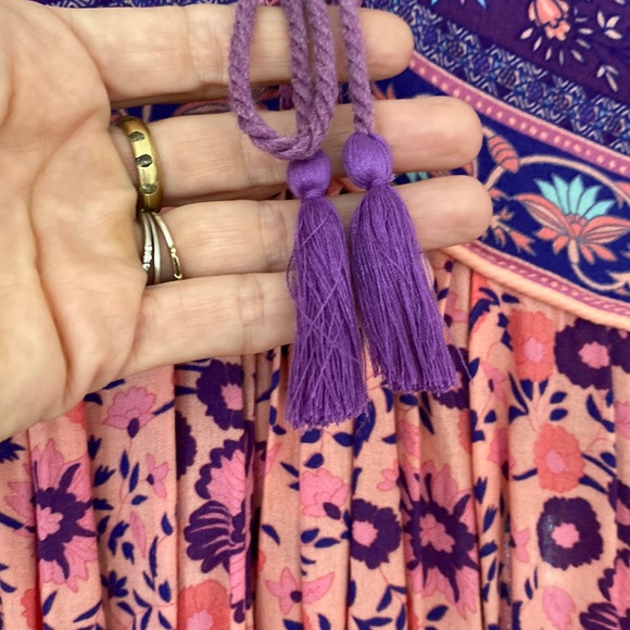 Spell OG Folk Town Boho Blossom Dress - Sz M - Picture 8 of 16